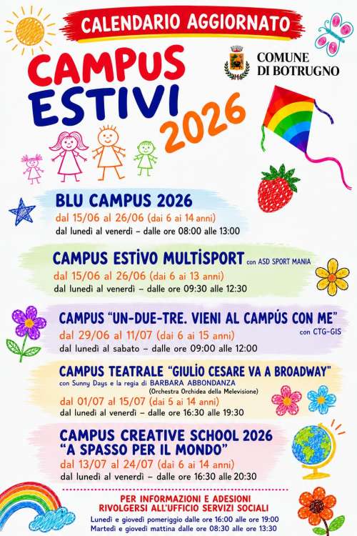 CENTRI ESTIVI 2026.