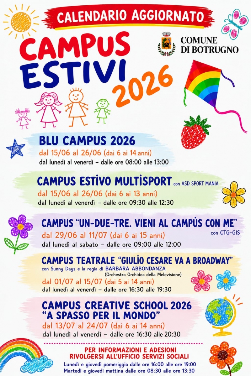 CENTRI ESTIVI 2026.